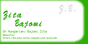 zita bajomi business card